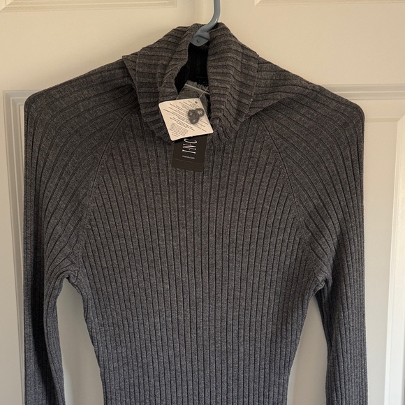 NWT INC International Concepts Gray Ribbed Turtleneck Sweater Size Large - Picture 2 of 7